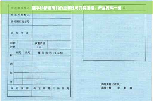 医学诊断证明书的重要性与开具流程，所需资料一览
