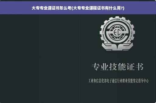 大专专业课证书怎么考(大专专业课程证书有什么用?)