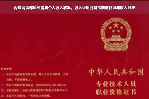 深度解读韩国经济与个人收入状况，收入证明开具指南与韩国年收入分析