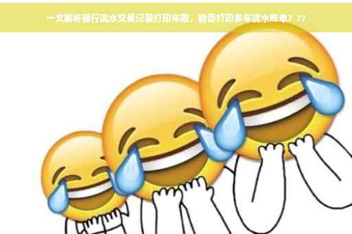 一文解析银行流水交易记录打印年限，能否打印多年流水账单？??