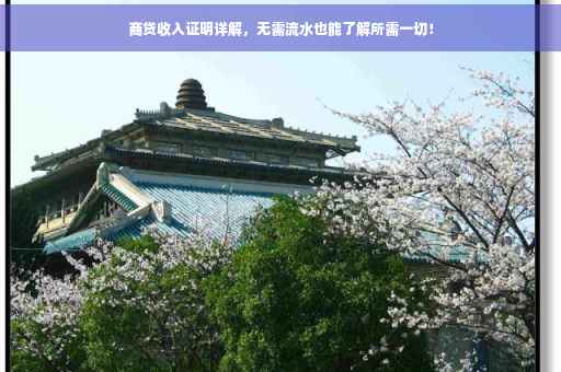 商贷收入证明详解，无需流水也能了解所需一切！