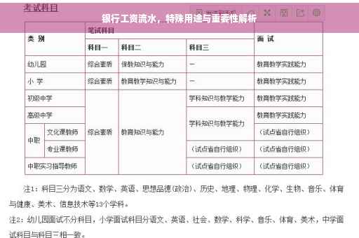 银行工资流水，特殊用途与重要性解析
