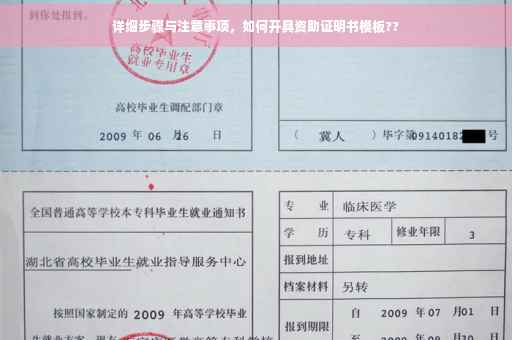 详细步骤与注意事项，如何开具资助证明书模板??