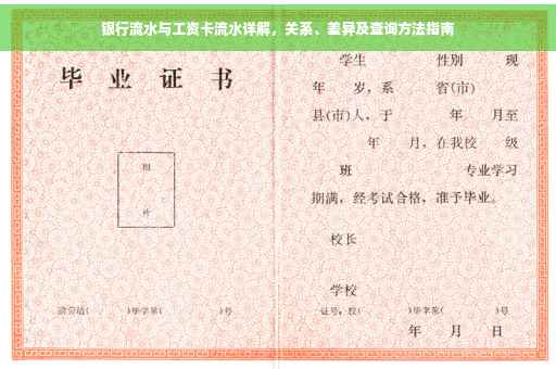 银行流水与工资卡流水详解，关系、差异及查询方法指南