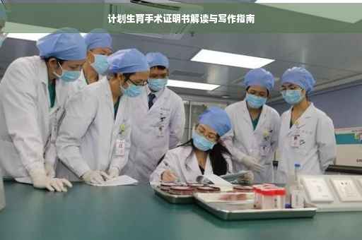 计划生育手术证明书解读与写作指南