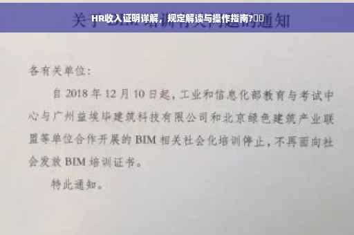 HR收入证明详解，规定解读与操作指南?⚡️