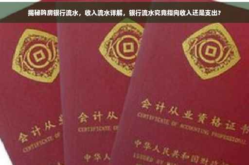 揭秘购房银行流水，收入流水详解，银行流水究竟指向收入还是支出？