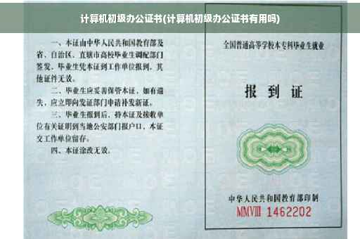 计算机初级办公证书(计算机初级办公证书有用吗)