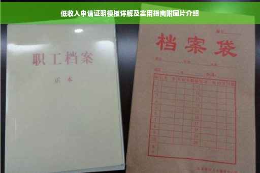 低收入申请证明模板详解及实用指南附图片介绍
