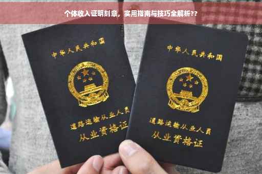 个体收入证明刻章，实用指南与技巧全解析??