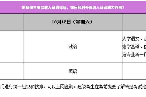 购房组合贷款收入证明详解，如何顺利开具收入证明助力购房？