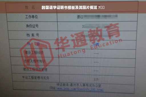韩国退学证明书模板及其图片概览 ?⚡️