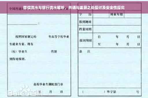 微信流水与银行流水解析，共通与差异之处探讨及安全性探究
