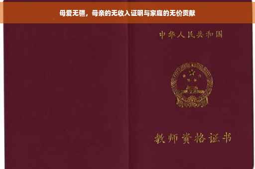 母爱无疆，母亲的无收入证明与家庭的无价贡献