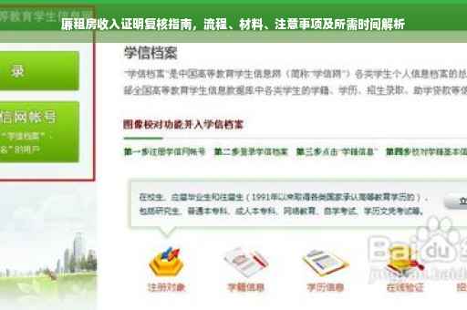 廉租房收入证明复核指南，流程、材料、注意事项及所需时间解析