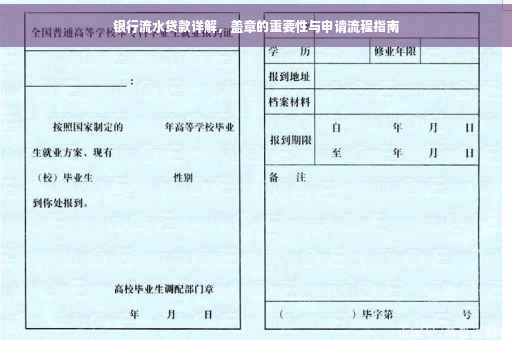 银行流水贷款详解，盖章的重要性与申请流程指南