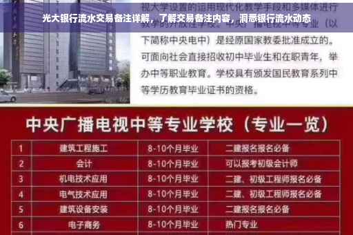 光大银行流水交易备注详解，了解交易备注内容，洞悉银行流水动态