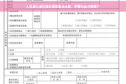 人民银行银行流水信息查询详解，步骤与操作指南??