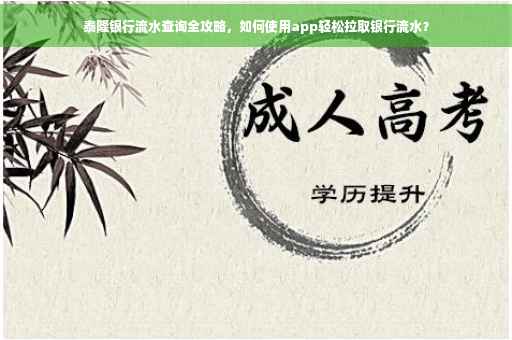 泰隆银行流水查询全攻略，如何使用app轻松拉取银行流水？