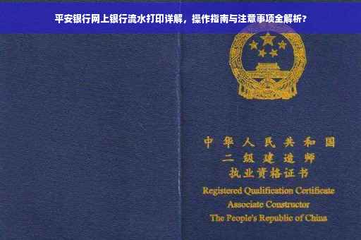 平安银行网上银行流水打印详解，操作指南与注意事项全解析?