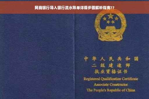 网商银行导入银行流水账单详细步骤解析指南??