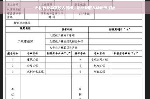 不同行业真实收入揭秘，职业及收入证明电子版
