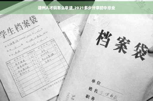湖州人才码怎么申请,2021多少分拿初中毕业