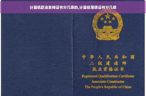 计算机职业资格证书分几级的,计算机等级证书分几级