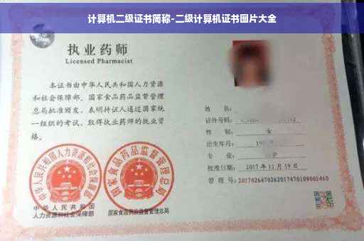 计算机二级证书简称-二级计算机证书图片大全