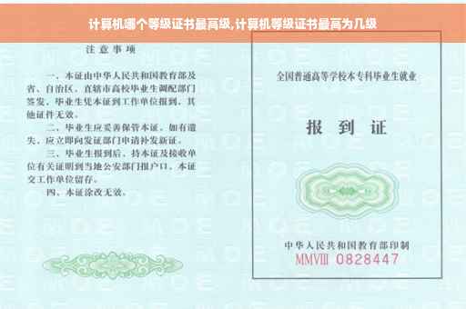 计算机哪个等级证书最高级,计算机等级证书最高为几级