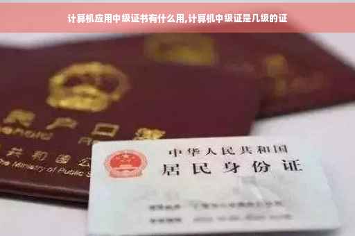 计算机应用中级证书有什么用,计算机中级证是几级的证