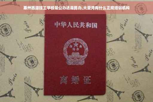 惠州西湖技工学校是公办还是民办,大亚湾有什么正规培训机构