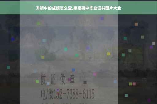 升初中的成绩怎么查,惠来初中毕业证书图片大全