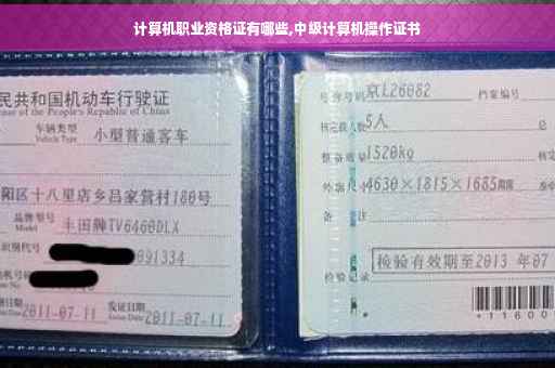 计算机职业资格证有哪些,中级计算机操作证书
