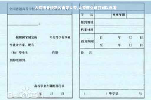 大专结业证怎么再考大专,大专结业证书可以自考