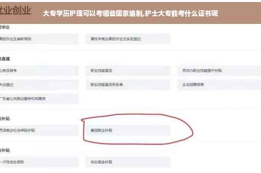 大专学历护理可以考哪些国家编制,护士大专能考什么证书呢