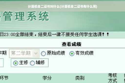 计算机省二证书叫什么(计算机省二证书有什么用)