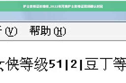 护士资格证长啥样,2022年河南护士资格证现场确认时间