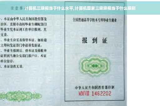 计算机三级相当于什么水平,计算机国家三级级相当于什么级别