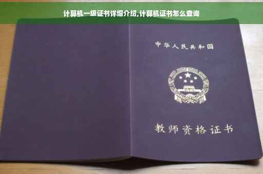 计算机一级证书详细介绍,计算机证书怎么查询