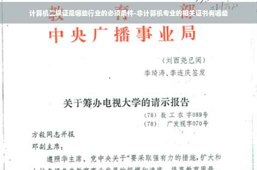 计算机二级证是哪些行业的必须条件-非计算机专业的相关证书有哪些