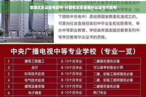 普通文员证报考条件-计算机文员需要什么证书才能考