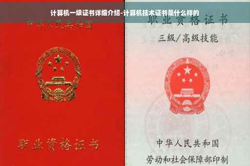 计算机一级证书详细介绍-计算机技术证书是什么样的