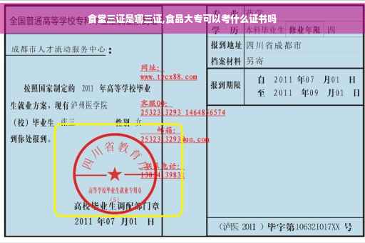 食堂三证是哪三证,食品大专可以考什么证书吗