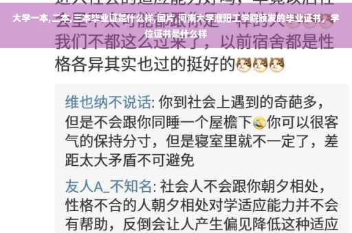 大学一本,二本,三本毕业证是什么样,图片,河南大学濮阳工学院颁发的毕业证书，学位证书是什么样