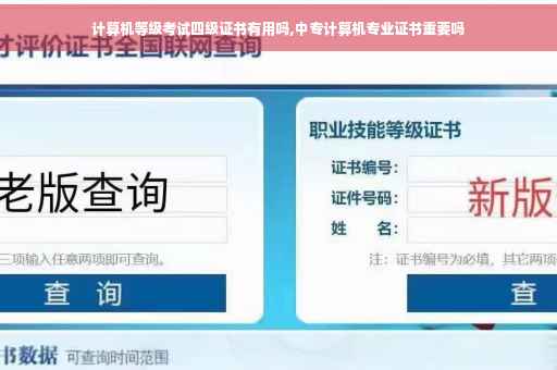 计算机等级考试四级证书有用吗,中专计算机专业证书重要吗