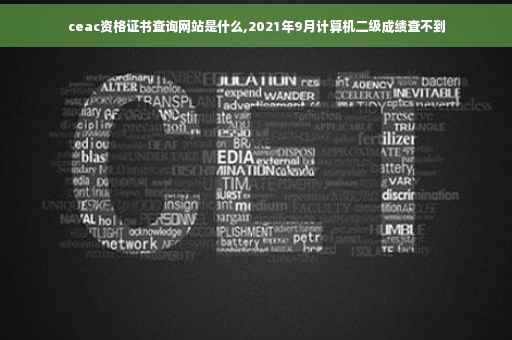 ceac资格证书查询网站是什么,2021年9月计算机二级成绩查不到