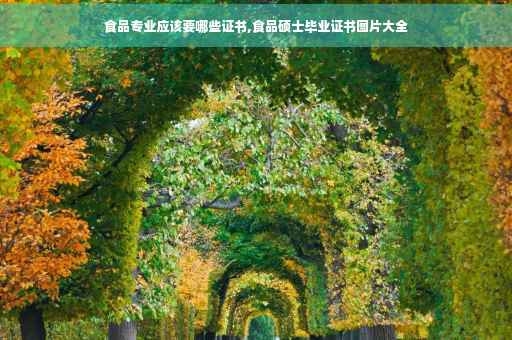 食品专业应该要哪些证书,食品硕士毕业证书图片大全