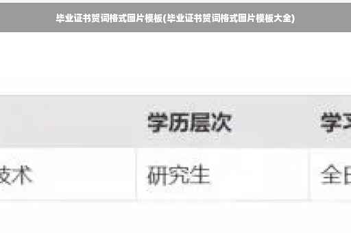 毕业证书贺词格式图片模板(毕业证书贺词格式图片模板大全)