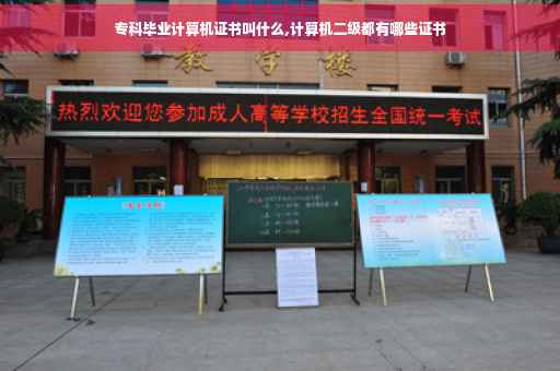 专科毕业计算机证书叫什么,计算机二级都有哪些证书